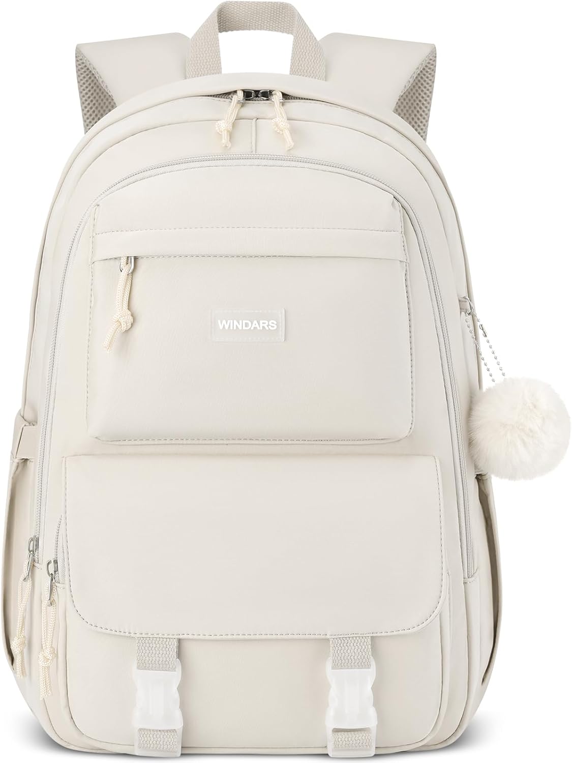 WINDARS Backpacks for Girls, 15.6 Inch School Bag Cute Waterproof laptop Bookbag Large College Backpack for Teen Women Students Anti Theft Travel Daypack Black