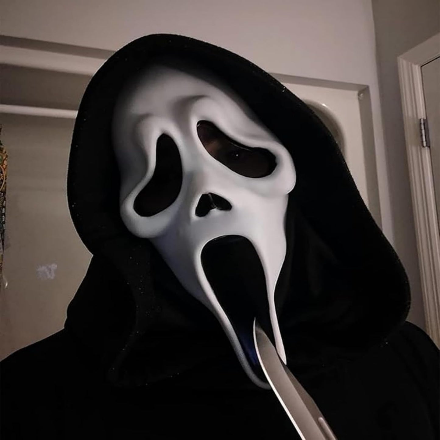 Ghost Face Mask Adult - Scream Mask Ghostface Halloween Costume, Scary Ghost Mask for Cosplay and Parties