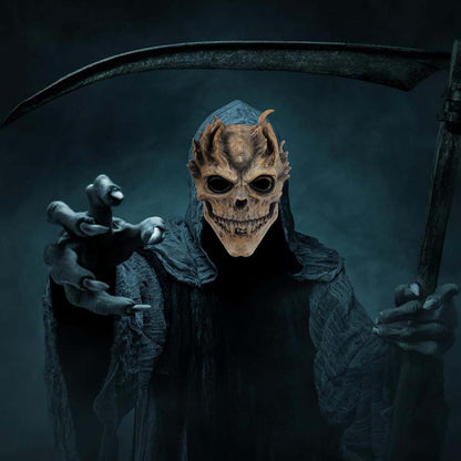 Puppyhao Scary Skull Masks Halloween Skeleton Mask Horror Ghost Face Creepy Demon Halloween Costume Cosplay Props for Adults