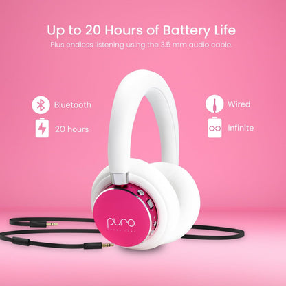 Puro Sound Labs BT2200 Plus Volume Limited Kids’ Bluetooth Headphones (Blue)