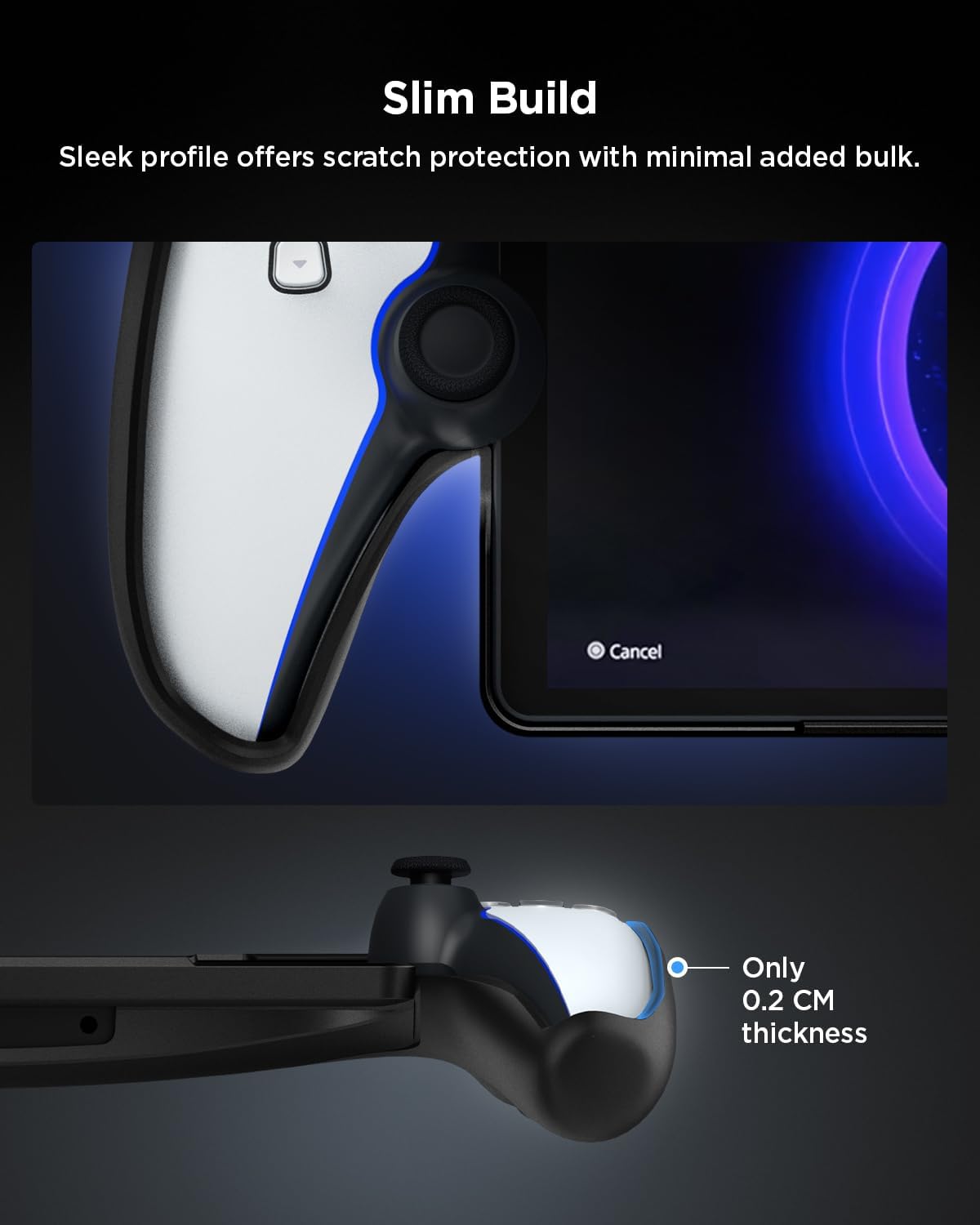 Spigen Thin Fit Designed for PlayStation Portal Remote Player Case - Black