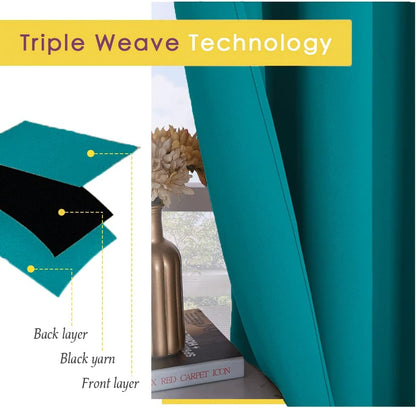 NICETOWN Blackout Curtains 2 Panels for Bedroom- Thermal Insulated Grommet Blackout Curtains 63 Inches Long for Living Room/Kitchen Rideaux occultants (2 Panels, W42 x L63 -Inch,Grey)