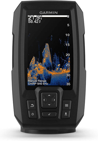 Garmin Striker Vivid 4cv Bundle with Transducer and Protective Cover, 4-inch Color Fishfinder, Vivid Scanning Sonar Color Palettes 010-02550-00