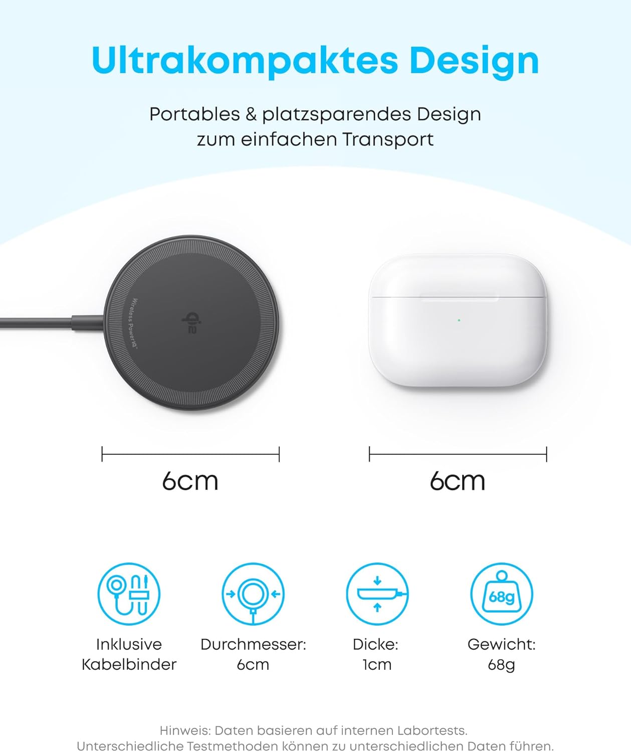 Anker Zolo Magnetic Wireless Charger, Qi2 Certified 15W MagSafe-Compatible Wireless Charging Pad with 5 ft Built-In USB-C cable, For iPhone 16/15/14/13 Series, AirPods, and More (Adapter Not Included)