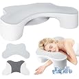 SAHEYER Side Sleeper Pillow with Arm Hole, Memory Foam Shoulder Relief System for Neck Pain, Multi-Angle Armholes Pillow for Many Sleeping Positions, Ergonomic Side Sleeper Support Pillow(White)