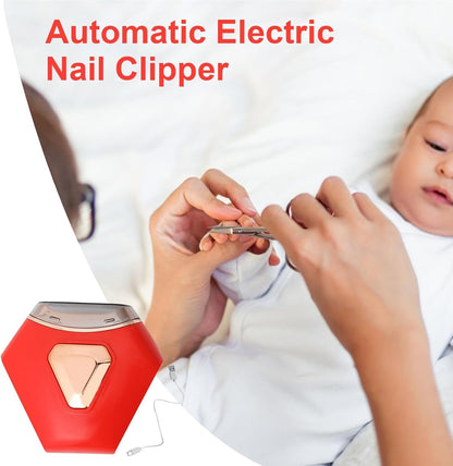 Automatic Nail Trimmer, Rechargeable Toenail Cutter, 2-in-1 Nail Trimmer & Polisher Electric Nail File, Automatic Trimmer with Nail Clip Storage for Adults Caregivers Kids