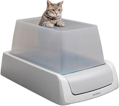 PetSafe ScoopFree Crystal Pro Self-Cleaning Cat Litter Box - Front-Entry - Hands-Free Cleanup with Disposable Crystal Tray - Less Tracking, Better Odor Control - Health Counter Helps Monitor Your Cat