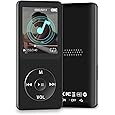 32GB MP3 Player with Bluetooth,Portable Digital Music MP3 MP4 Player for Music Lover with Voice Record FM Radio Alarm Stopwatch Built-in HD Speaker with 2.4'' Full Touch Screen and Super Light (Black)