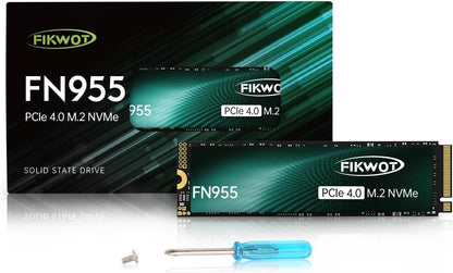 Fikwot FN970 2TB M.2 2280 PCIe Gen4 x4 NVMe 1.4 Internal Solid State Drive with Heatsink - Speeds up to 7,400MB/s, Configure DRAM Cache, Compatible PS5 Internal SSD