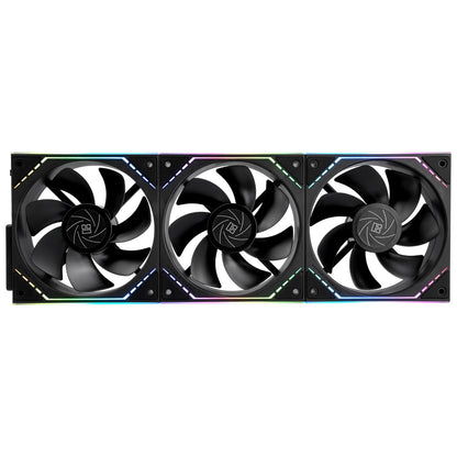 Thermalright TL-M12QR X3 Case Fan, CPU Cooler Comes with ARGB Mirror Light Effect,PC PWM Silent Cooling with 1500RPM Speed,Reverse CPU Cooler Fan (120mm, Black)