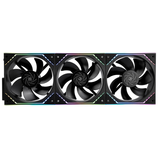 Thermalright TL-M12QR X3 Case Fan, CPU Cooler Comes with ARGB Mirror Light Effect,PC PWM Silent Cooling with 1500RPM Speed,Reverse CPU Cooler Fan (120mm, Black)
