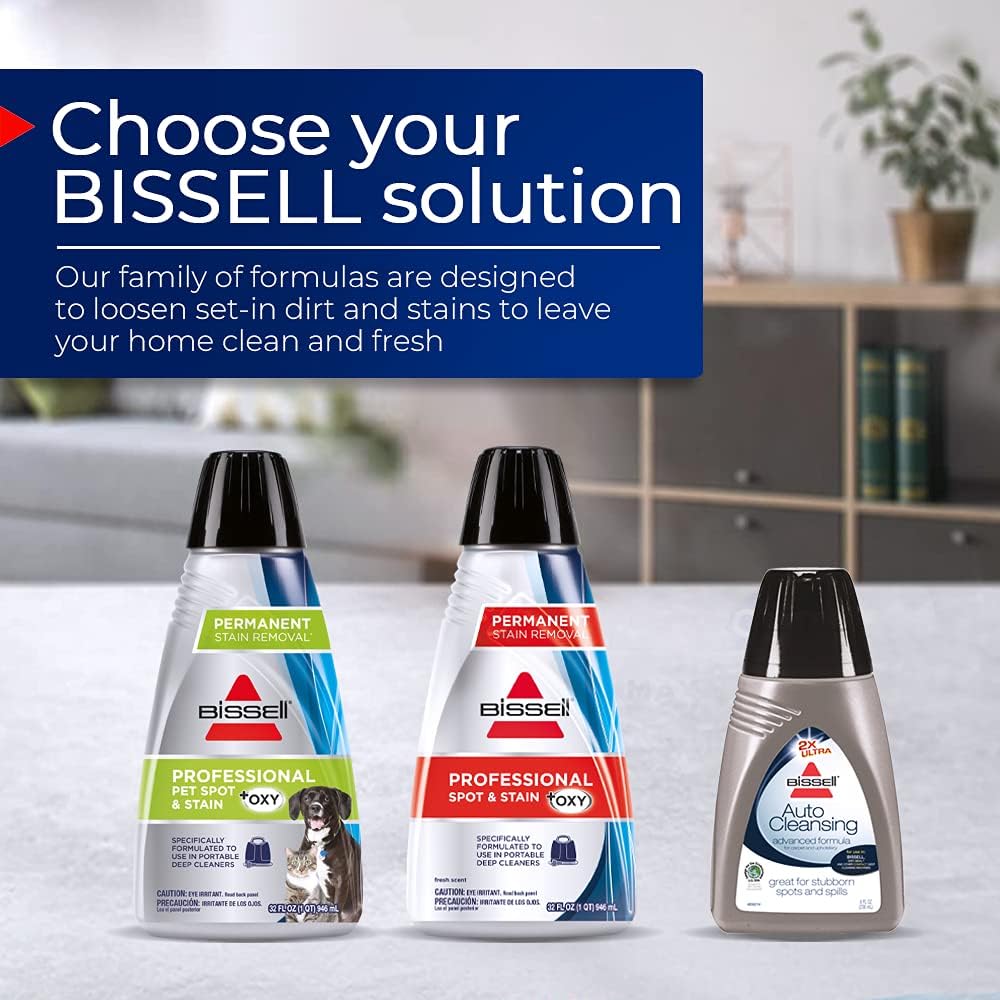 BISSELL - Portable Carpet Cleaner - Little Green Carpet & Upholstery Machine - 48oz Capacity with Stain Brush and self-Cleaning Hydro-Rinse Tool for Home and Automotive use