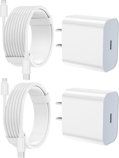 Purilite Select 20W USB-C Fast Charger Set with MFi-Certified Lightning Cable