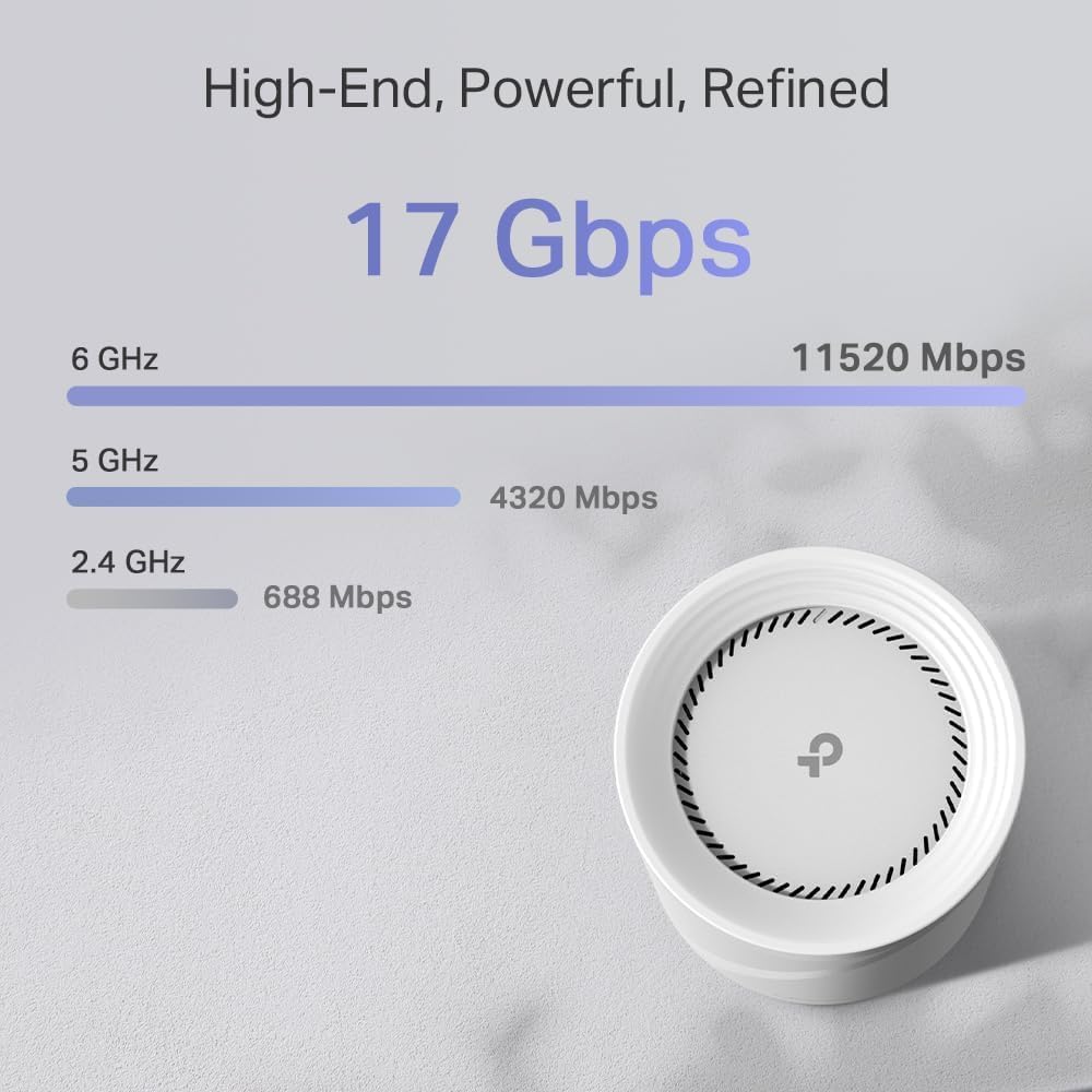 TP-Link Deco BE5000 Dual-Band WiFi 7 Mesh System (Deco BE25) – Supports 150+ Devices, 5GHz/2.4GHz, 2.5Gbps Ports, MLO, 4K-QAM, HomeShield Security, Universal Compatibility (3-Pack)