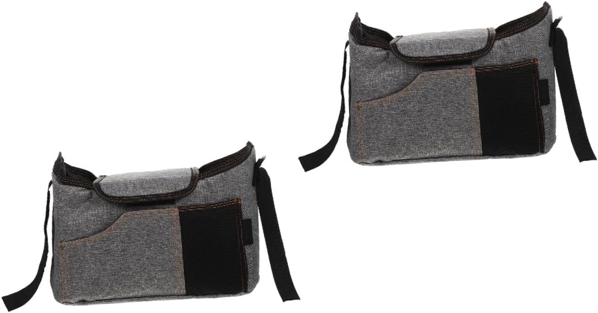 Yardwe 2pcs Stroller Hanging Pouch Diaper Holder Organizer Supplies Stroller Holder Diaper Bag