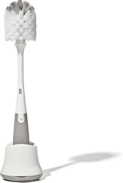 Oxo Tot Bottle Brush with Nipple Cleaner and Stand, Gray