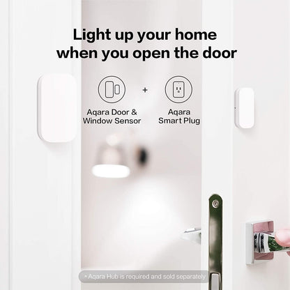 Aqara Zigbee Door and Window Sensor 3 Pack, Wireless Contact Sensor, Home Automation, Requires Aqara Hub (not 3rd-Party), Zigbee Connection, Kid Safety, Compatible with Apple HomeKit, Alexa, IFTTT