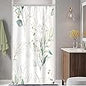 Riyidecor Stall Small RV Gray White Grey Bathroom Shower Curtain Liner 36Wx72H Inch Half Single Narrow Walkin Standing Little Size Dorm Chevron Herringbone Geometric Tiny Fabric Polyester Waterproof