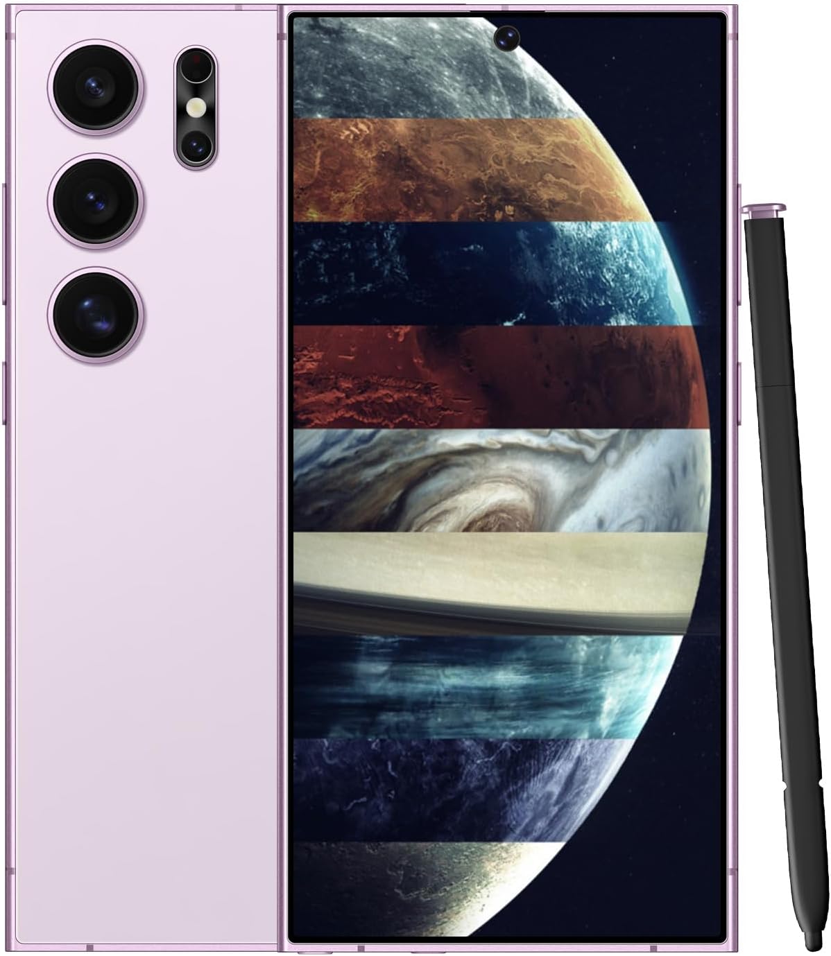 Unlocked Cell Phones Smartphone Unlocked Phones 8+256GB 6.8" HD Screen Dual SIM 108MP+48MP Camera and Built-in Pen (Violet)