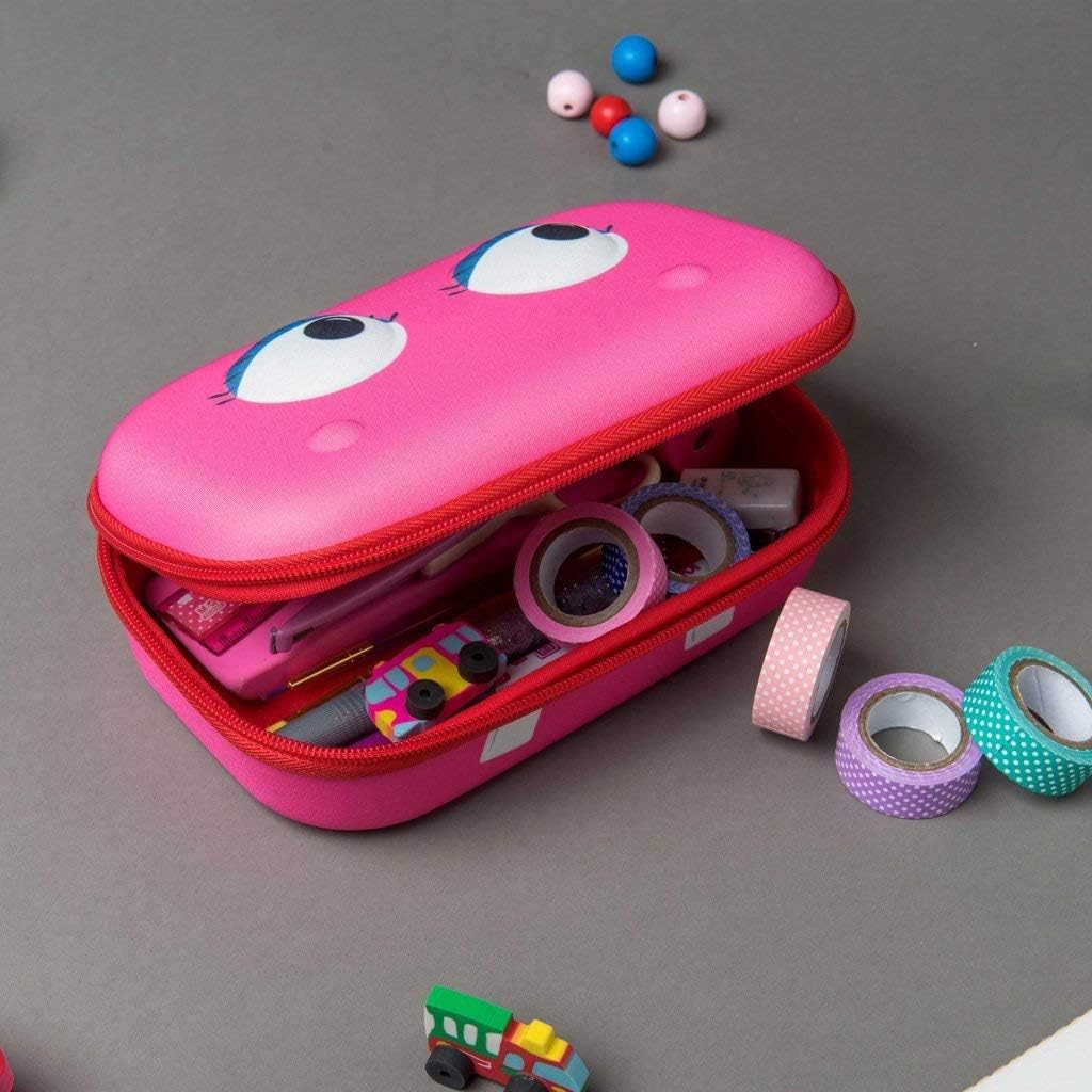 ZIPIT Beast Pencil Box for Kids | Pencil Case for School | Organizer Pencil Bag | Large Capacity Pencil Pouch (Red)