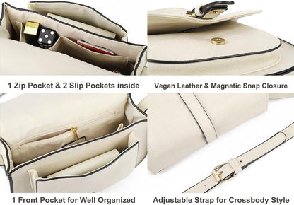 Crossbody Bags for Women Small Over the Shoulder Saddle Purses and Boho Cross body Handbags,Vegan Leather