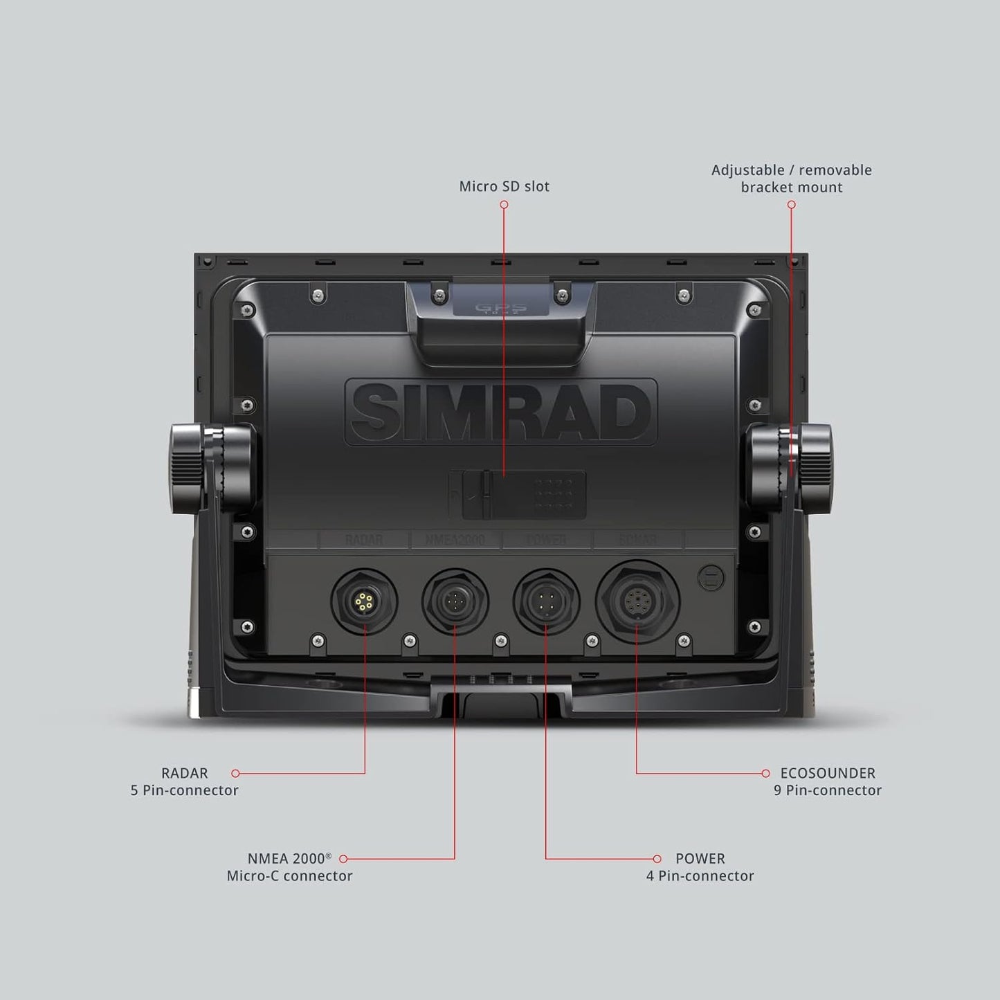 Simrad GO Chartplotter and Fish Finder, with Transducer and Radar Options, Preloaded C-MAP DISCOVER Chart Card