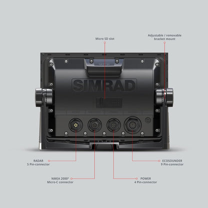 Simrad GO Chartplotter and Fish Finder, with Transducer and Radar Options, Preloaded C-MAP DISCOVER Chart Card