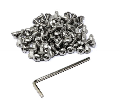 iexcell 50 Pcs M6 x 20mm Thread Pitch 1 mm Stainless Steel 304 Hex Socket Button Head Cap Screws Bolts Kit