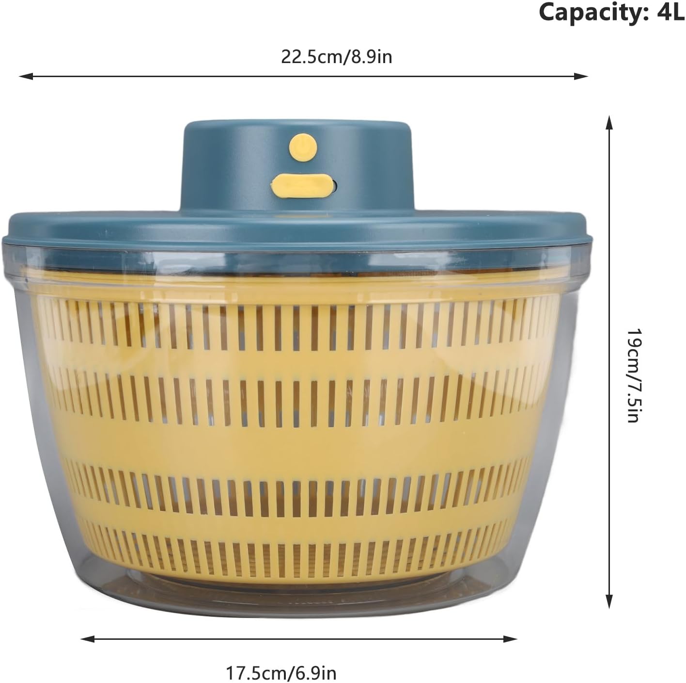 Vegetable Washing Machine Kneading Bowl, Multifunctional Spinner Dryer Vegetable Dryer Salad Mixer Salad Spinner Lettuce Dryer for Home Kitchen (Gray)