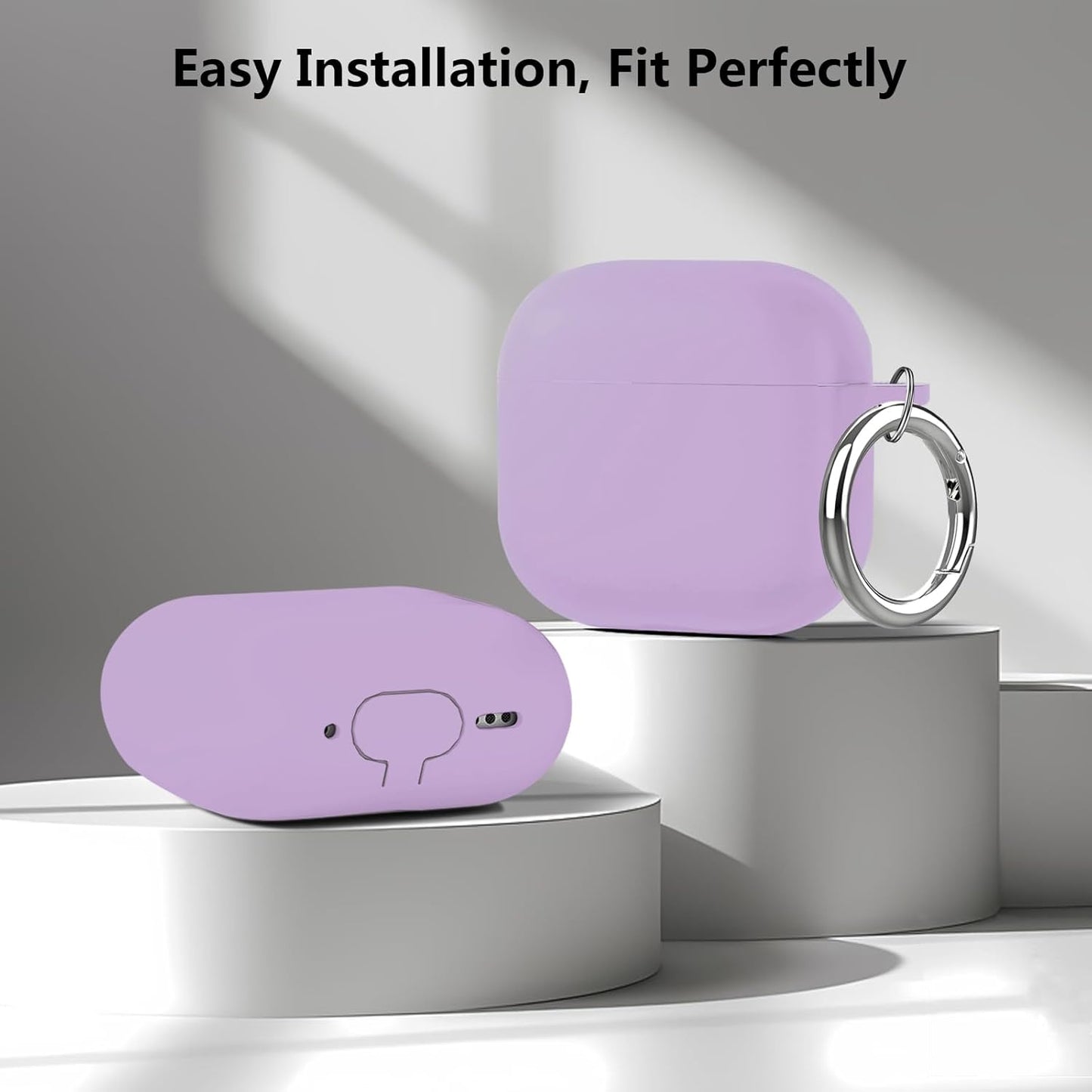 Aircawin for Airpods 4 Case Cover,Shockproof Case for Airpods 4th Generation Case Cover 2024,Premium Silicon Case with Keychain and Cleaing Pen for Airpods 4 Gen, Wireless Earphone Accessories-Blue