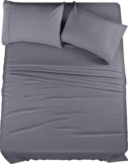 Utopia Bedding Queen Bed Sheet Set - 4 Piece Bedding - Soft Brushed Microfiber Fabric - Shrinkage & Fade Resistant - Easy Care (White)