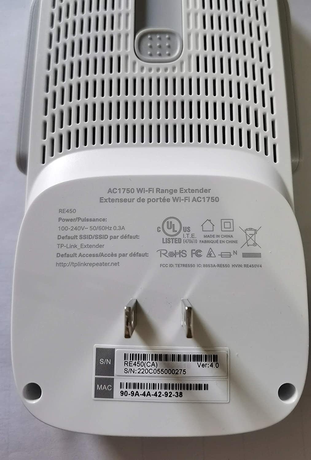 TP-Link AC1750 WiFi Extender (RE450) - Up to 1750Mbps, Dual Band WiFi Repeater, Internet Booster, Extend WiFi Range Further