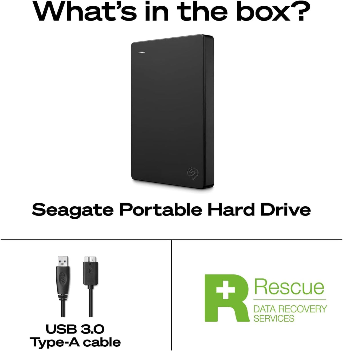 Seagate Portable 2TB External Hard Drive Portable HDD – USB 3.0 for PC, Mac, Playstation, & Xbox - 1-Year Rescue Service (STGX2000400)