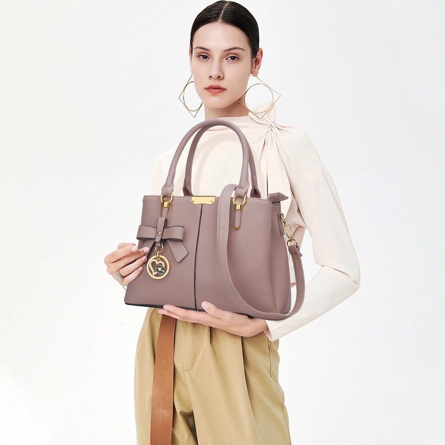 KKXIU Trendy Tote Bag for Women Lightweight Oxford Big Capacity Shoulder Purses and Handbags