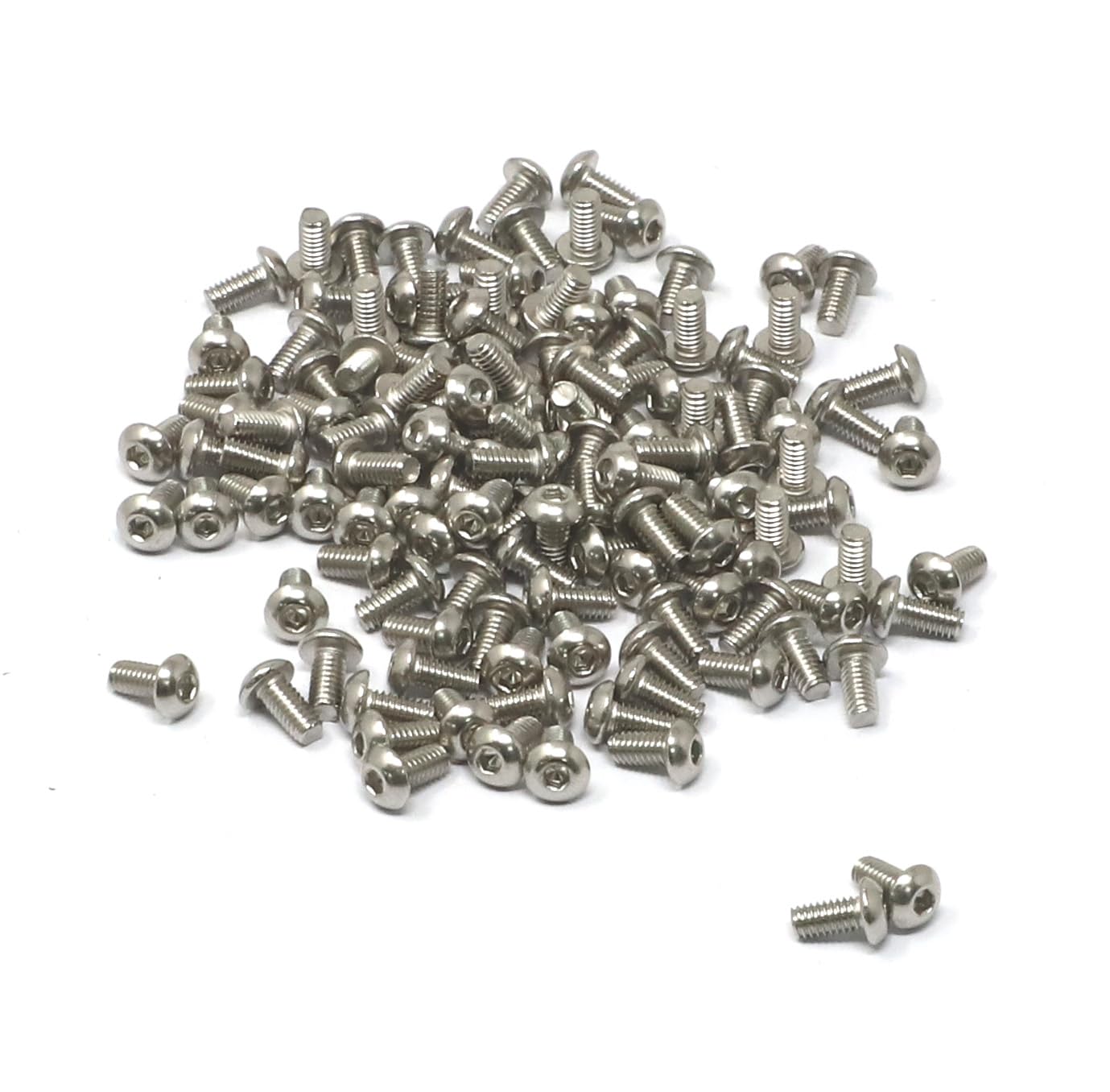 iexcell 50 Pcs M6 x 20mm Thread Pitch 1 mm Stainless Steel 304 Hex Socket Button Head Cap Screws Bolts Kit