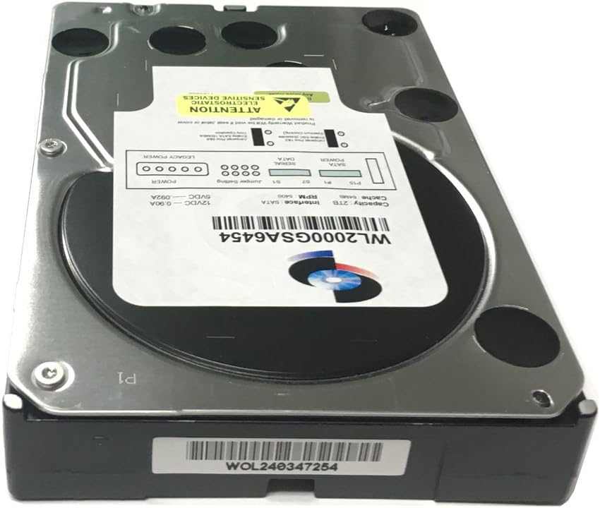 WL 2TB 64MB Cache 5400RPM SATA III (6.0Gb/s) 3.5" Internal Surveillance DVR Hard Drive - w/ 1 Year Warranty