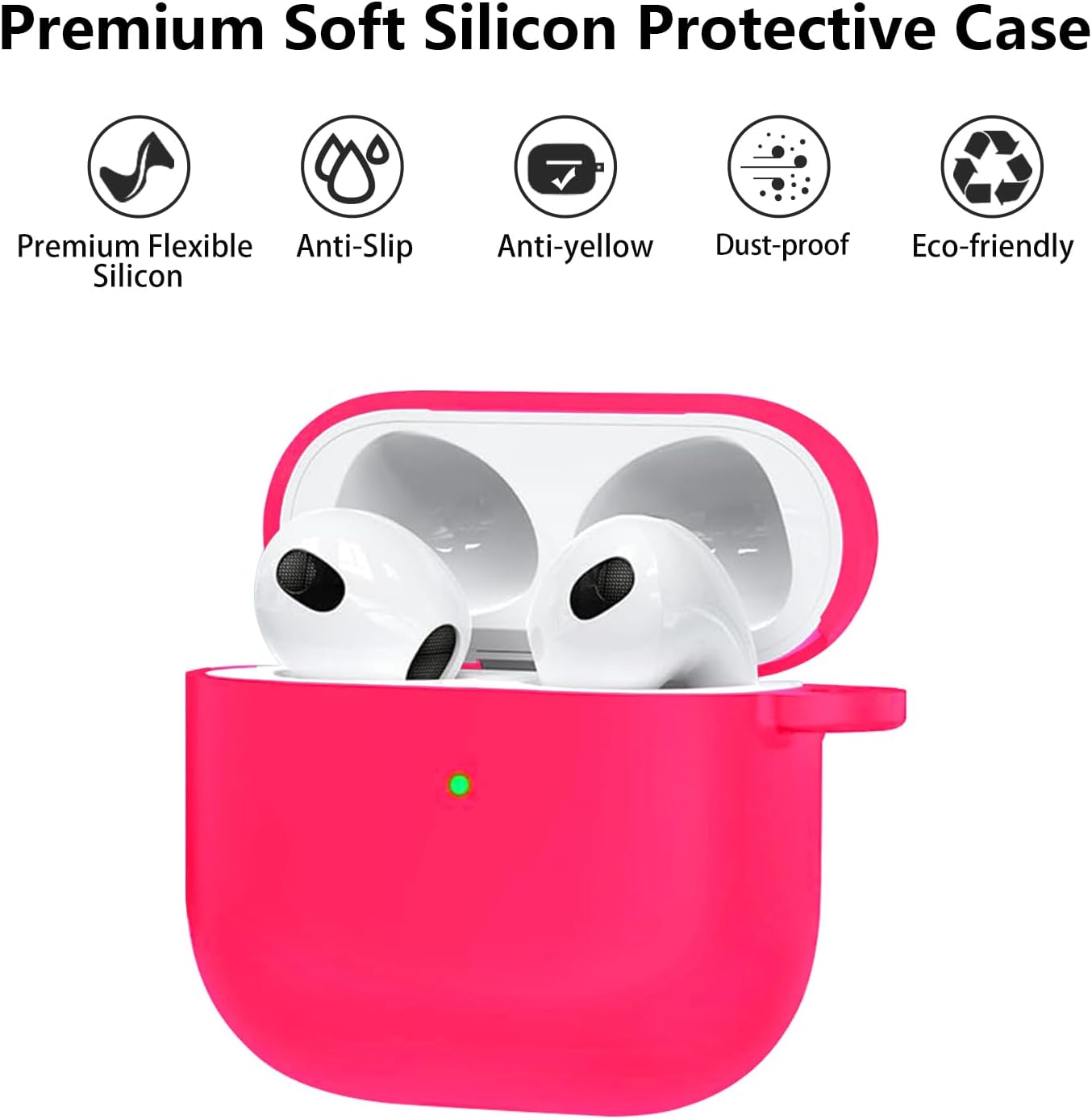 Aircawin for Airpods 4 Case Cover,Shockproof Case for Airpods 4th Generation Case Cover 2024,Premium Silicon Case with Keychain and Cleaing Pen for Airpods 4 Gen, Wireless Earphone Accessories-Blue