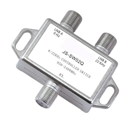 Satellite Switch, 0/22KHz, Compact Zinc Alloy TV Switch, Stable, Professional Easy to Use, Premium Material, for Switching TV Channels