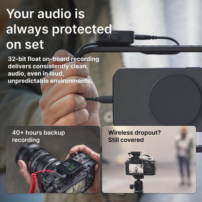 RODE Wireless PRO | Timecode, 32-bit Float On-board Recording, 2 Lavalier Microphones, Smart Charge Case, For Filmmaking and Content Creation