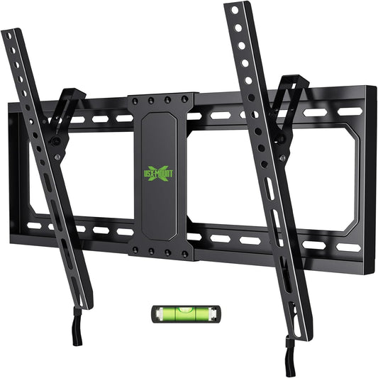 USX MOUNT Tilt TV Wall Mount for 37-82 Inch TVs up to 132 Lbs, Low Profile TV Mount, Flat Wall Mount TV Bracket, Fit 16", 18", 24" Wood Studs, Max VESA 600x400mm, Quick Locked and Release, XTL090