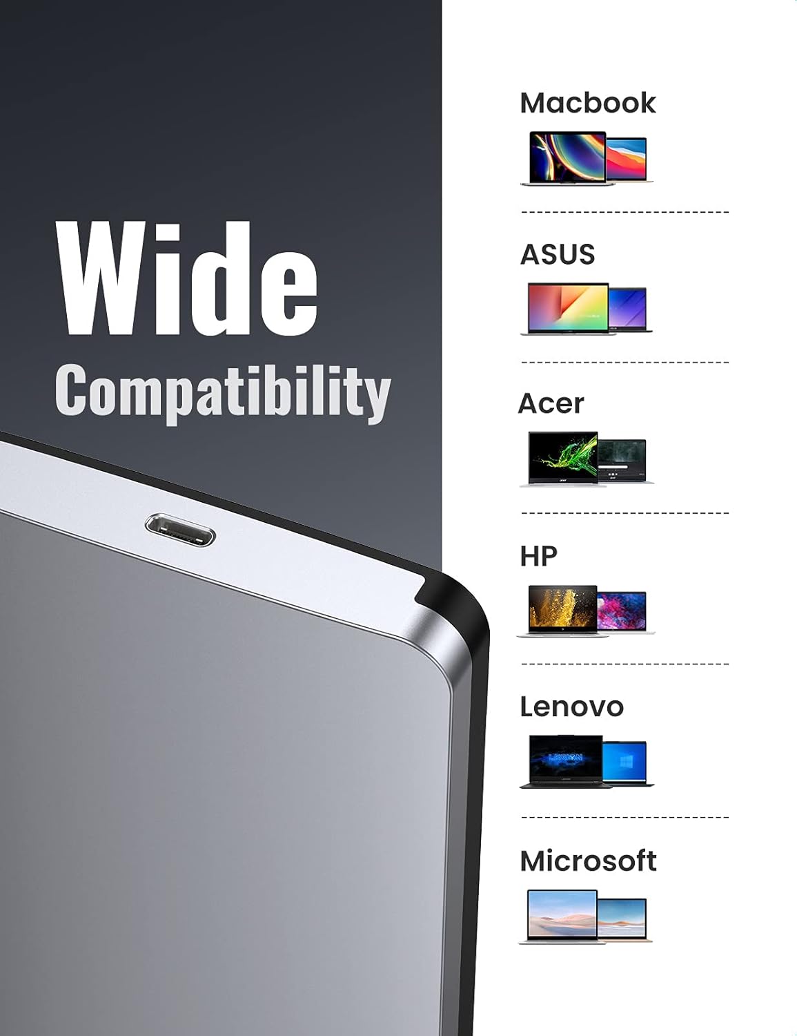 UGREEN USB C Hard Drive Enclosure, Tool-Free 2.5 Inch External SSD Enclosure USB 3.1 Gen 2 Type C to SATA HDD Case Designed for SATA III II I Up to 6TB, Support UASP, Aluminum Case Heatsink