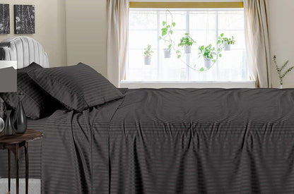 Linen Sheets 100% Egyptian Cotton- Twin-XL Sheet Set 4 Piece- 1000 Thread Count- Fits Upto 18" Deep Pocket- Long Staple Cotton Bedding, Sateen Weave-Light Blue Solid