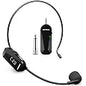 Wireless Microphone Headset, UHF Mic Speaker System for Teaching | USB-C Charging, Cordless Head Microphones for Voice Amplifier, 164ft Range, Idear for Speaking Tour Guides Fitness Instructor