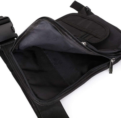 Motorcycle Drop Leg Bag Nylon Waist Pack for Men Women Travel Hiking Tactical Cycling Bike Ride Riding Crossbody Shoulder Fanny Pouch