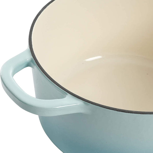 Crock-Pot Artisan Round Enameled Cast Iron Dutch Oven, 5-Quart, Aqua - PuriLite
