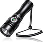 Wurkkos DL02 Scuba Diving Flashlight, Max 3000Lumen, 496M Long Range, 100M Underwater, Power Indicator, 3 Lighting Modes, Submarine Light for Deep Sea Cave