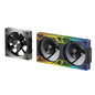 LTC CF-123D 120mm PC Case Fan, Daisy-Chain Connection, Infinity Mirror ARGB Lighting, Reversible Airflow 2000RPM Max, HDB Bearing PWM Computer Case Cooling Fan, Motherboard SYNC, 3 Pack, Black
