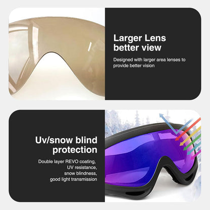 8 Pack Motorcycle & Ski Goggles - Dirt Bike & Snowboard Goggles for Men, Women & Youth