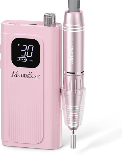 MelodySusie Clip-On SC300F Cordless Nail Drill 30,000 RPM for Beginners