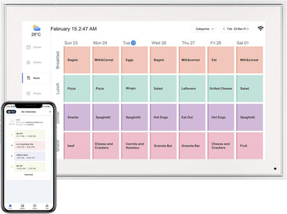 Purilite Select 15.6-Inch Digital Calendar